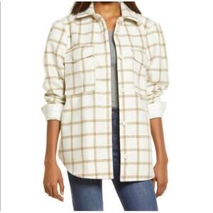 NEW Treasure & Bond Plaid Flannel Jacket Shacket Women's Size Small